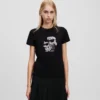 T-SHIRT IKON KARL & CHOUPETTE RHINESTONE T-SHIRT IKON KARL & CHOUPETTE RHINESTONE