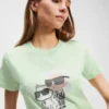 T-SHIRT IKON KARL & CHOUPETTE RHINESTONE T-SHIRT IKON KARL & CHOUPETTE RHINESTONE
