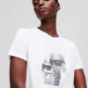 T-SHIRT IKON KARL & CHOUPETTE RHINESTONE T-SHIRT IKON KARL & CHOUPETTE RHINESTONE