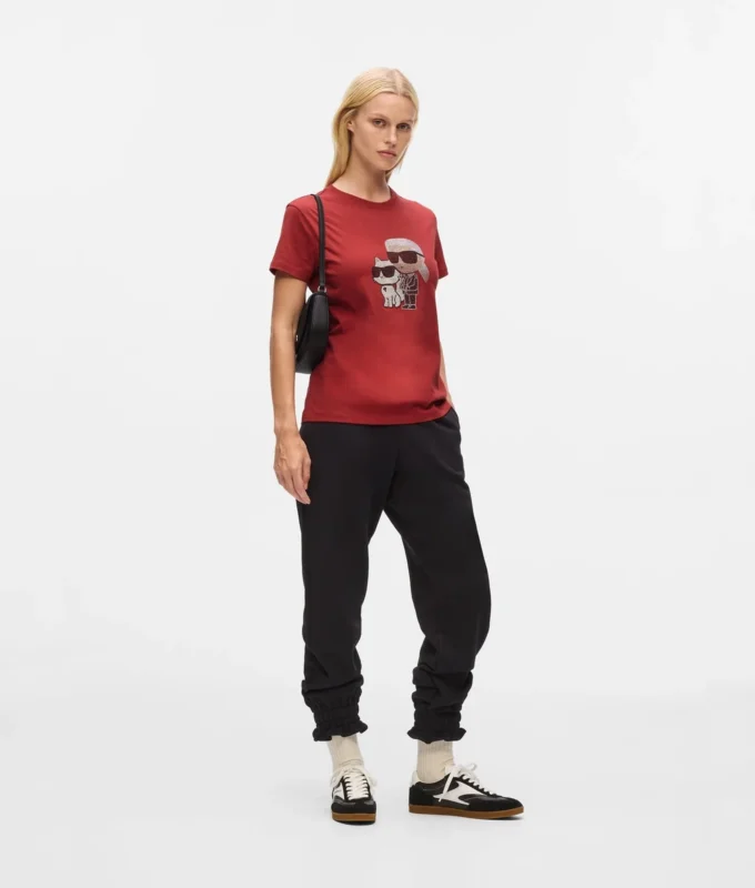 T-SHIRT IKON KARL & CHOUPETTE RHINESTONE T-SHIRT IKON KARL & CHOUPETTE RHINESTONE