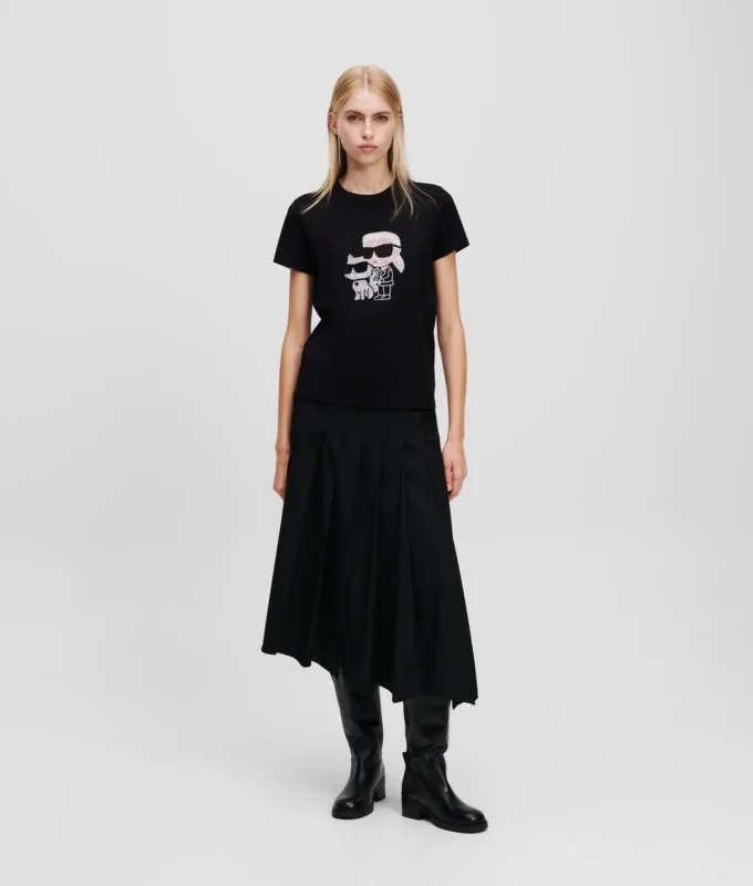 T-SHIRT IKON KARL & CHOUPETTE RHINESTONE T-SHIRT IKON KARL & CHOUPETTE RHINESTONE