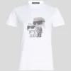T-SHIRT IKON KARL & CHOUPETTE RHINESTONE T-SHIRT IKON KARL & CHOUPETTE RHINESTONE