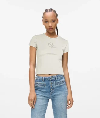 T-shirt à monogramme clouté
