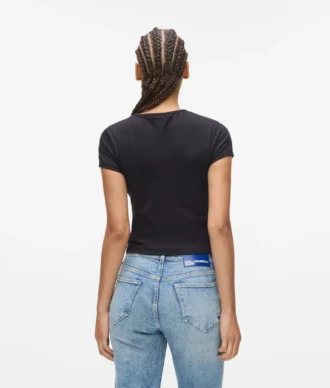 T-shirt à monogramme clouté