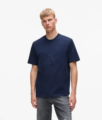 T-shirt à monogramme en relief