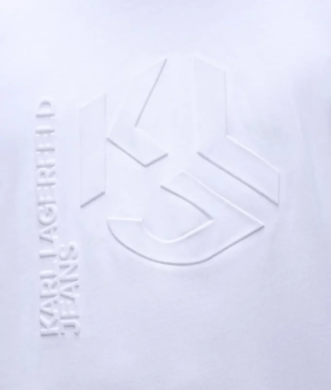 T-shirt à monogramme en relief T-shirt à monogramme en relief