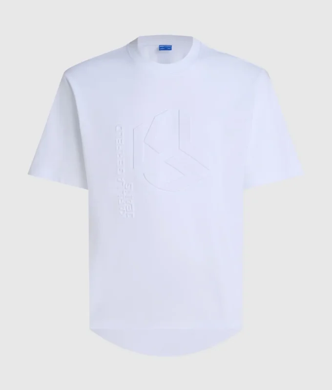 T-shirt à monogramme en relief T-shirt à monogramme en relief