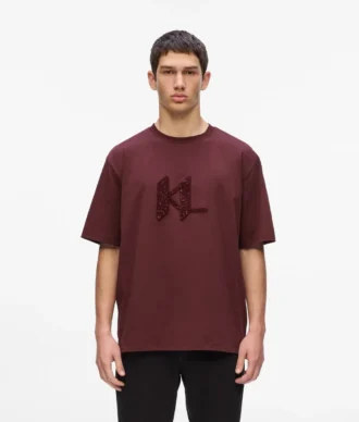 T-shirt à monogramme en sequins