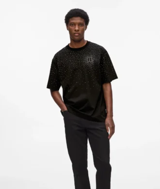 T-shirt Monogramme en strass