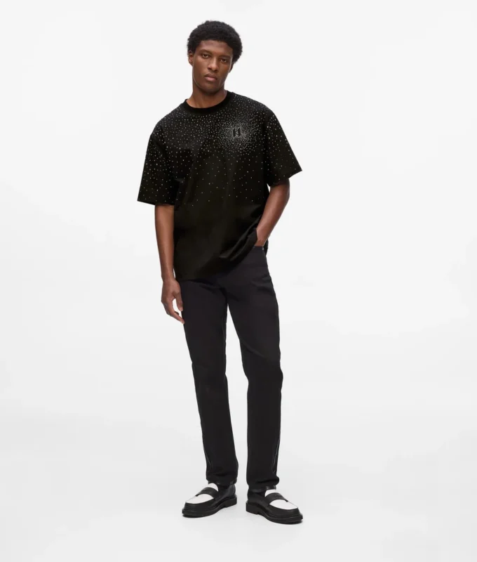 T-shirt Monogramme en strass T-shirt Monogramme en strass