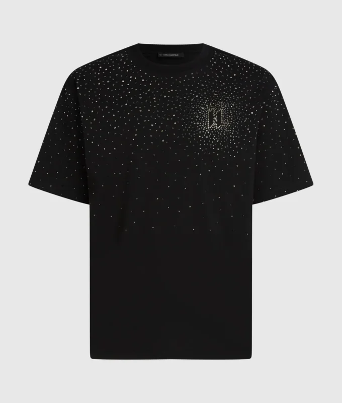 T-shirt Monogramme en strass T-shirt Monogramme en strass