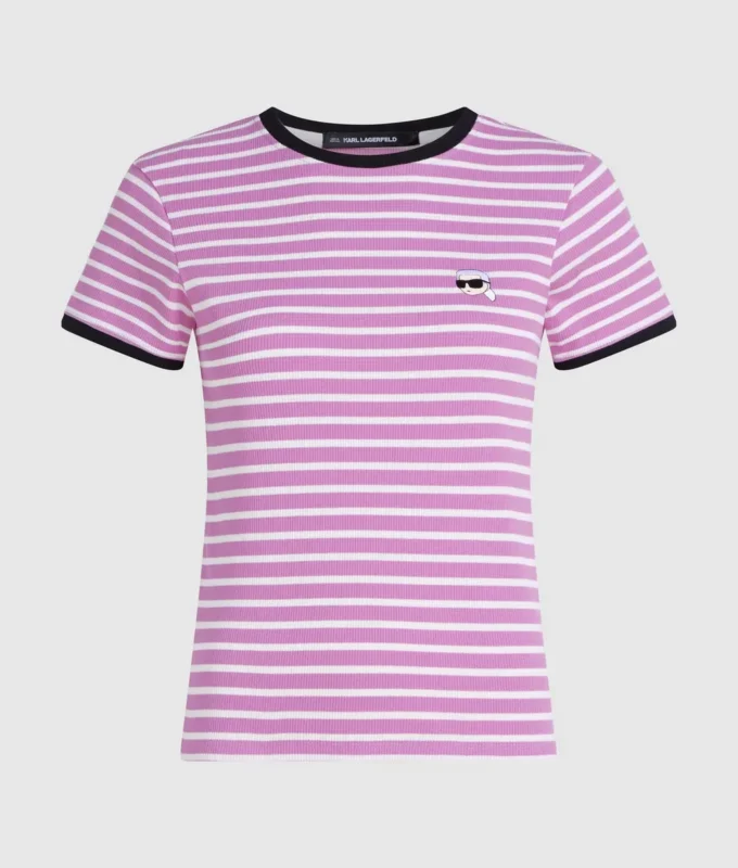 T-shirt rayé à côtes Ikon T-shirt rayé à côtes Ikon