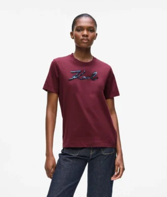 T-shirt Signature à paillettes