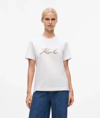 T-shirt Signature à paillettes