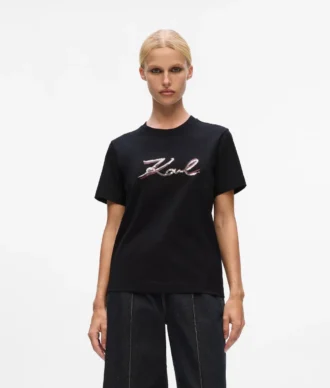 T-shirt Signature à paillettes