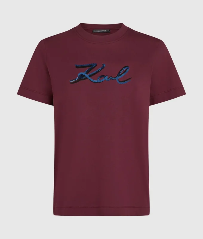 T-shirt Signature à paillettes T-shirt Signature à paillettes