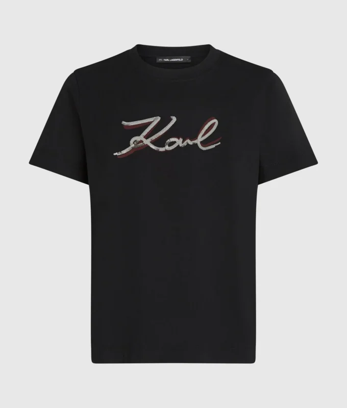 T-shirt Signature à paillettes T-shirt Signature à paillettes