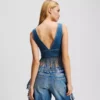 TOP EN JEAN À FRANGES TOP EN JEAN À FRANGES
