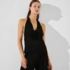 TOP HALTER PLISSÉ À FLEURS TOP HALTER PLISSÉ À FLEURS