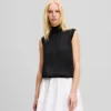 TOP SANS MANCHES EN SATIN TOP SANS MANCHES EN SATIN
