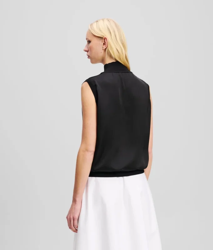 TOP SANS MANCHES EN SATIN TOP SANS MANCHES EN SATIN