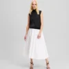 TOP SANS MANCHES EN SATIN TOP SANS MANCHES EN SATIN