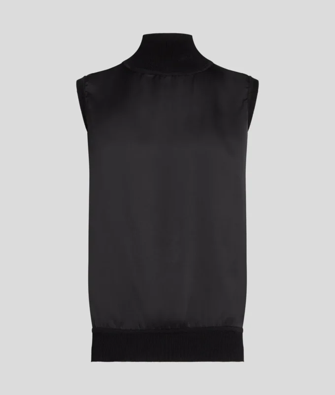 TOP SANS MANCHES EN SATIN TOP SANS MANCHES EN SATIN