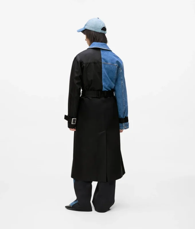 Trench-coat à empiècements en denim Trench-coat à empiècements en denim