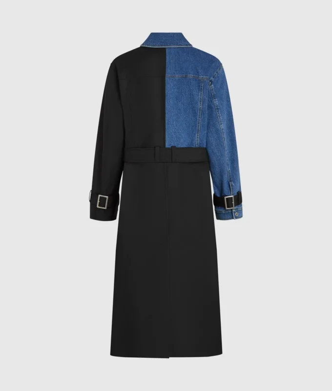 Trench-coat à empiècements en denim Trench-coat à empiècements en denim
