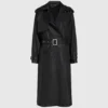 Trench-coat en simili cuir perforé Trench-coat en simili cuir perforé