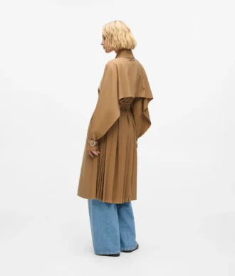 Trench-coat plissé