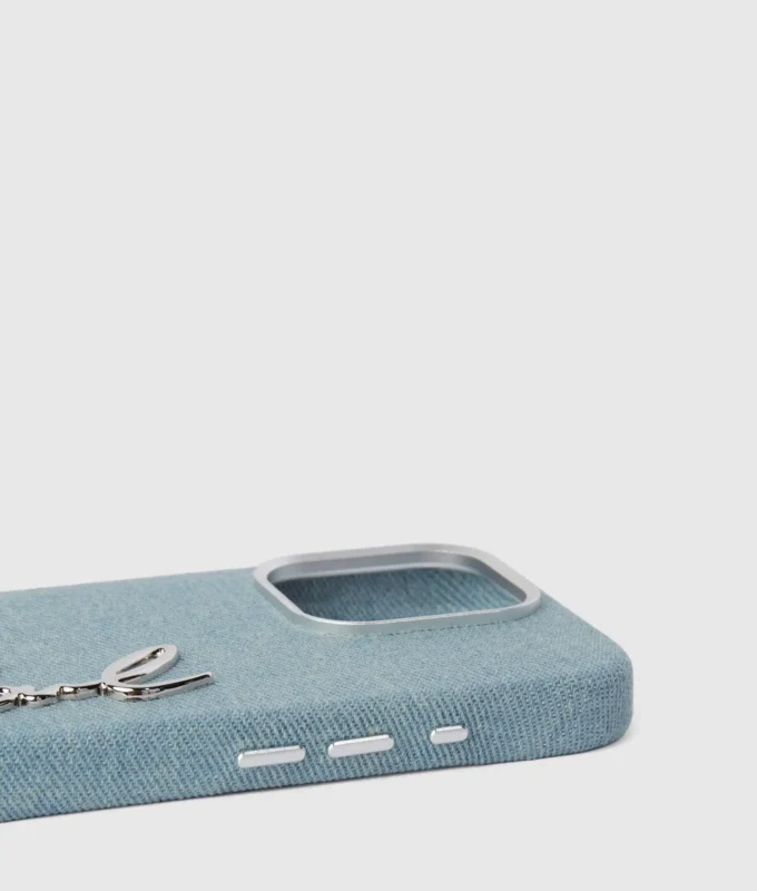 Étui en denim Signature pour iPhone 16 Pro