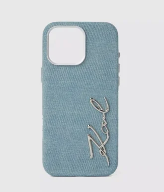 Étui en denim Signature pour iPhone 16 Pro Max