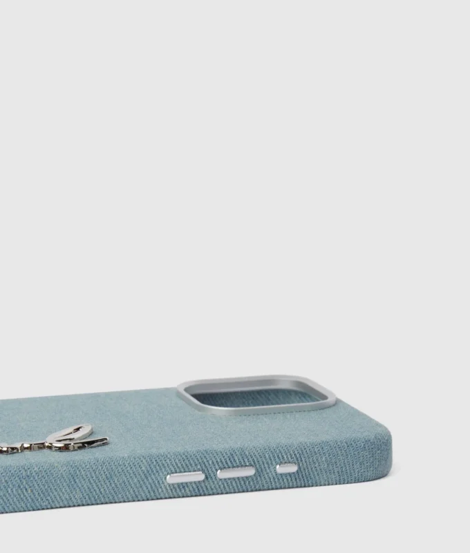 Étui en denim Signature pour iPhone 16 Pro Max