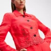 VESTE BRODÉE À DÉCOUPES VESTE BRODÉE À DÉCOUPES