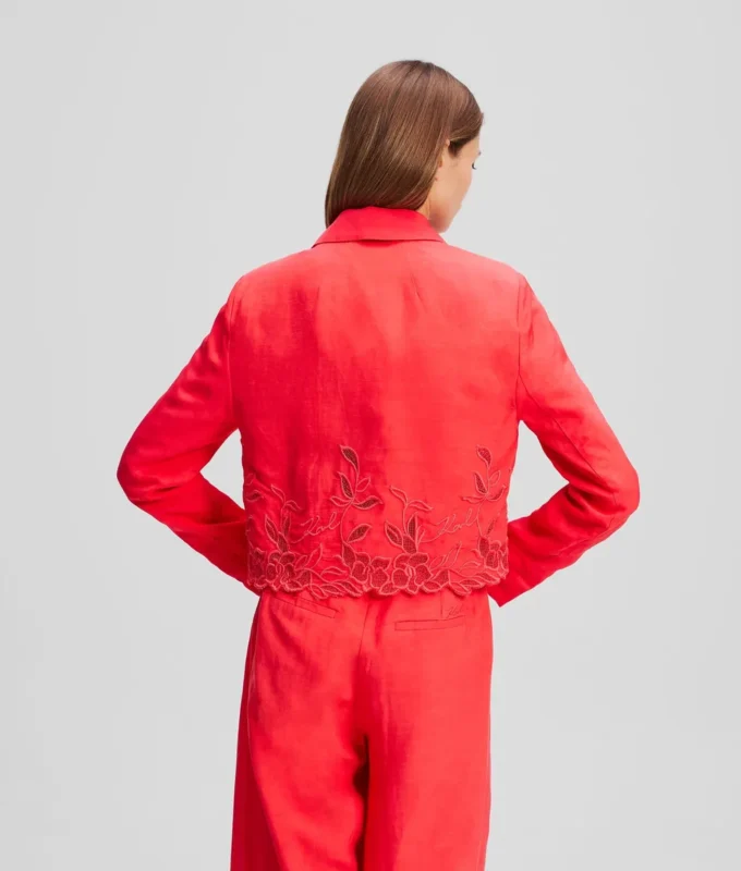 VESTE BRODÉE À DÉCOUPES VESTE BRODÉE À DÉCOUPES