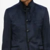 Veste à col montant en velours Veste à col montant en velours