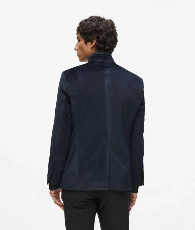 Veste à col montant en velours Veste à col montant en velours