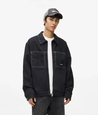 Veste à coutures contrastées