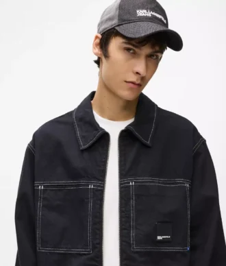 Veste à coutures contrastées