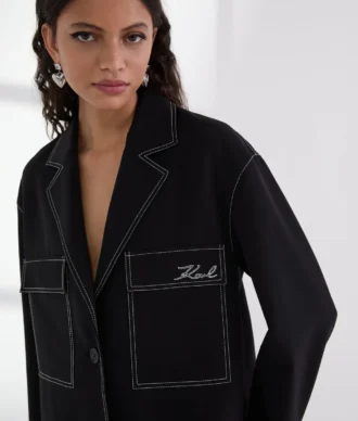 VESTE À COUTURES CONTRASTÉES