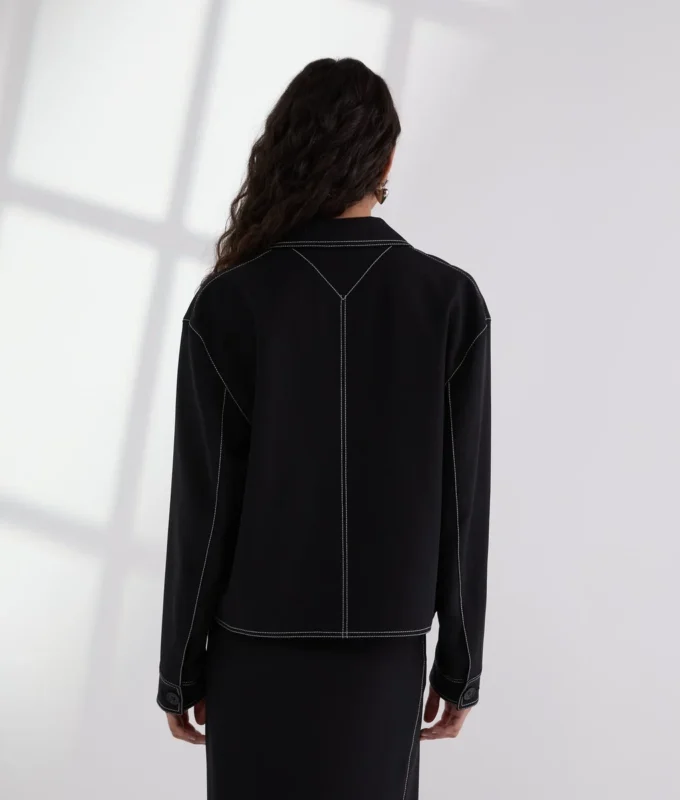 VESTE À COUTURES CONTRASTÉES VESTE À COUTURES CONTRASTÉES