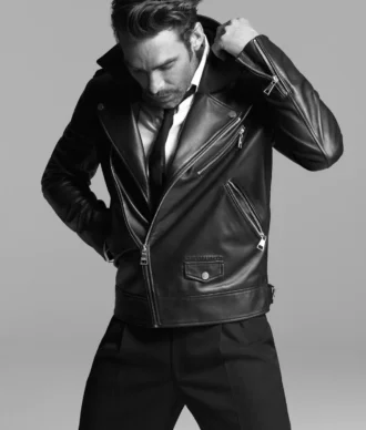 VESTE EN CUIR KARL ESSENTIAL
