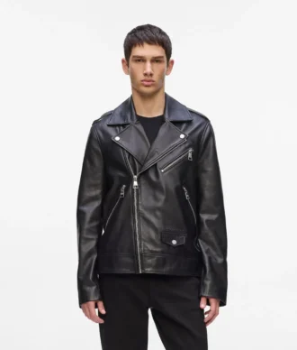 VESTE EN CUIR KARL ESSENTIAL