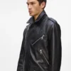 VESTE EN CUIR KARL ESSENTIAL VESTE EN CUIR KARL ESSENTIAL