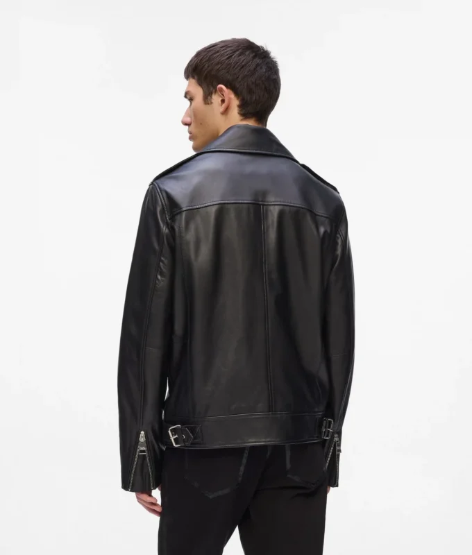 VESTE EN CUIR KARL ESSENTIAL VESTE EN CUIR KARL ESSENTIAL