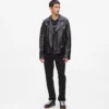 VESTE EN CUIR KARL ESSENTIAL VESTE EN CUIR KARL ESSENTIAL