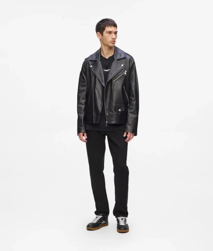 VESTE EN CUIR KARL ESSENTIAL VESTE EN CUIR KARL ESSENTIAL