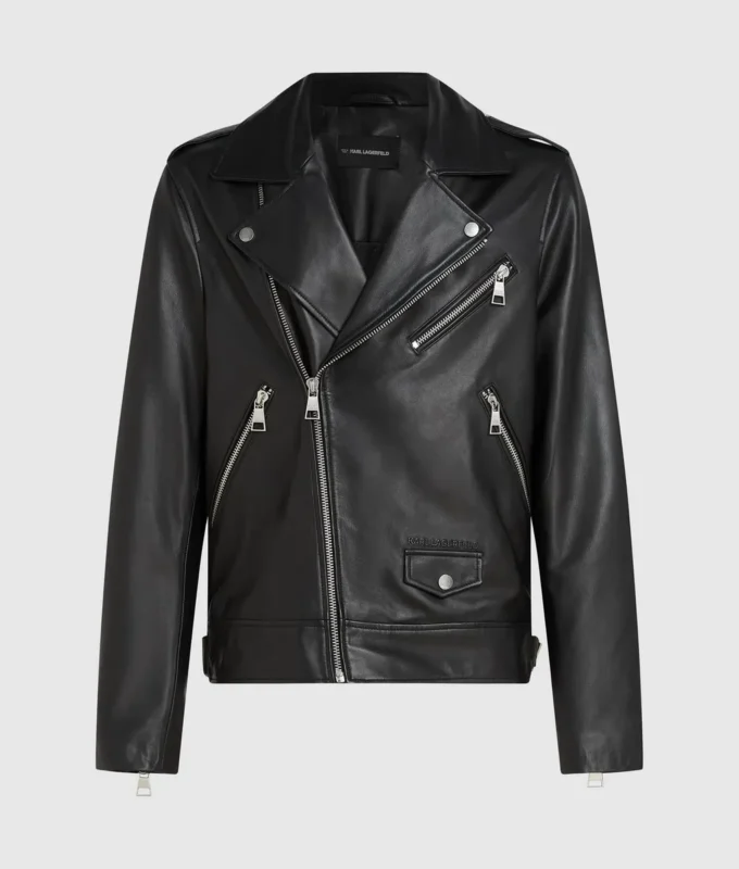 VESTE EN CUIR KARL ESSENTIAL VESTE EN CUIR KARL ESSENTIAL