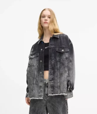 Veste en denim délavé